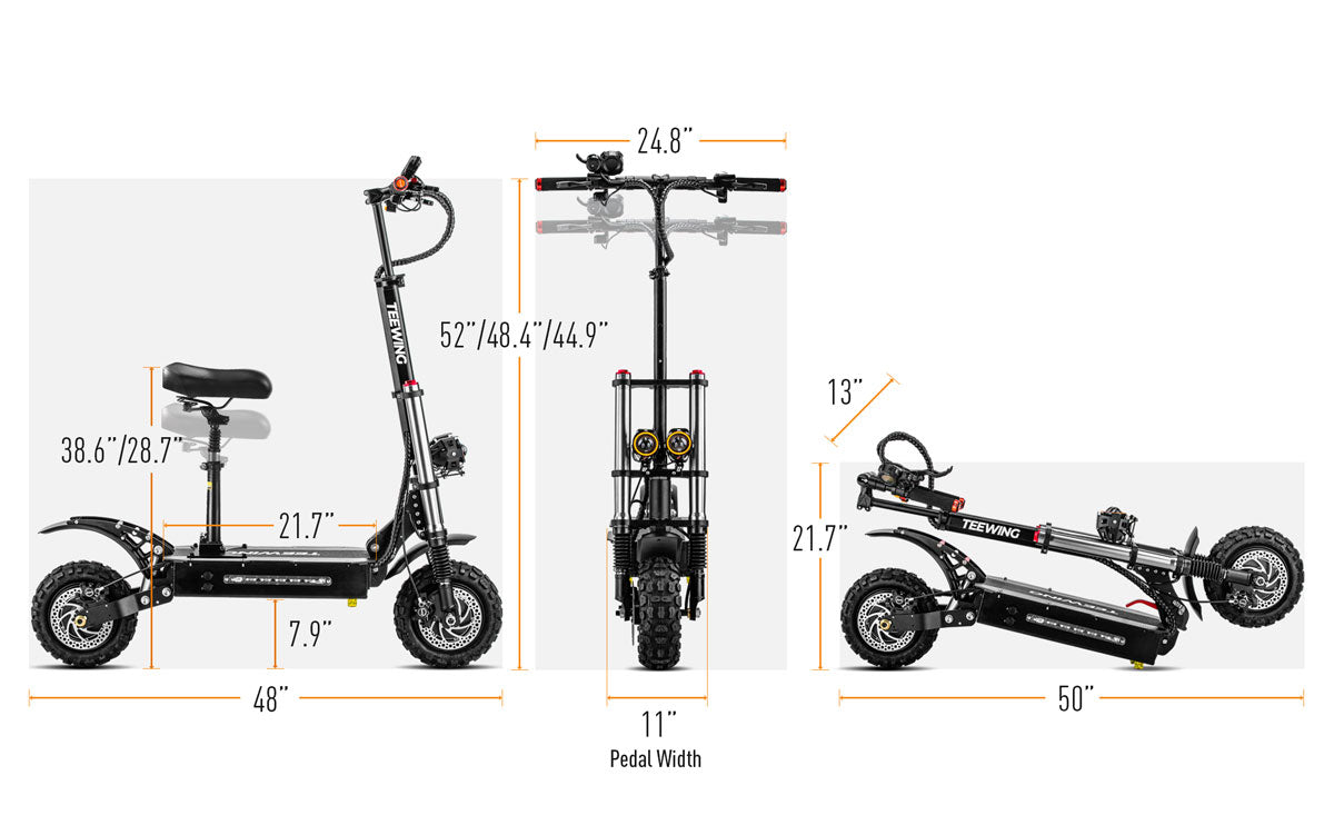 Teewing X4 5600W Dual Motor Folding Electric Scooter