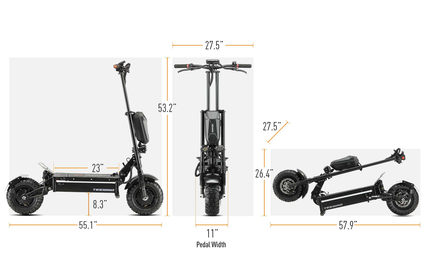Teewing Z4 Pro 8000W Dual Motor Electric Scooter