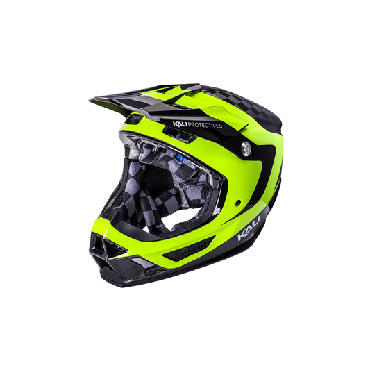 Kali Protectives Trinity Carbon Full Face MTB Helmet – Carbon Fiber Shell, FidLock Buckle, Downhill Certified