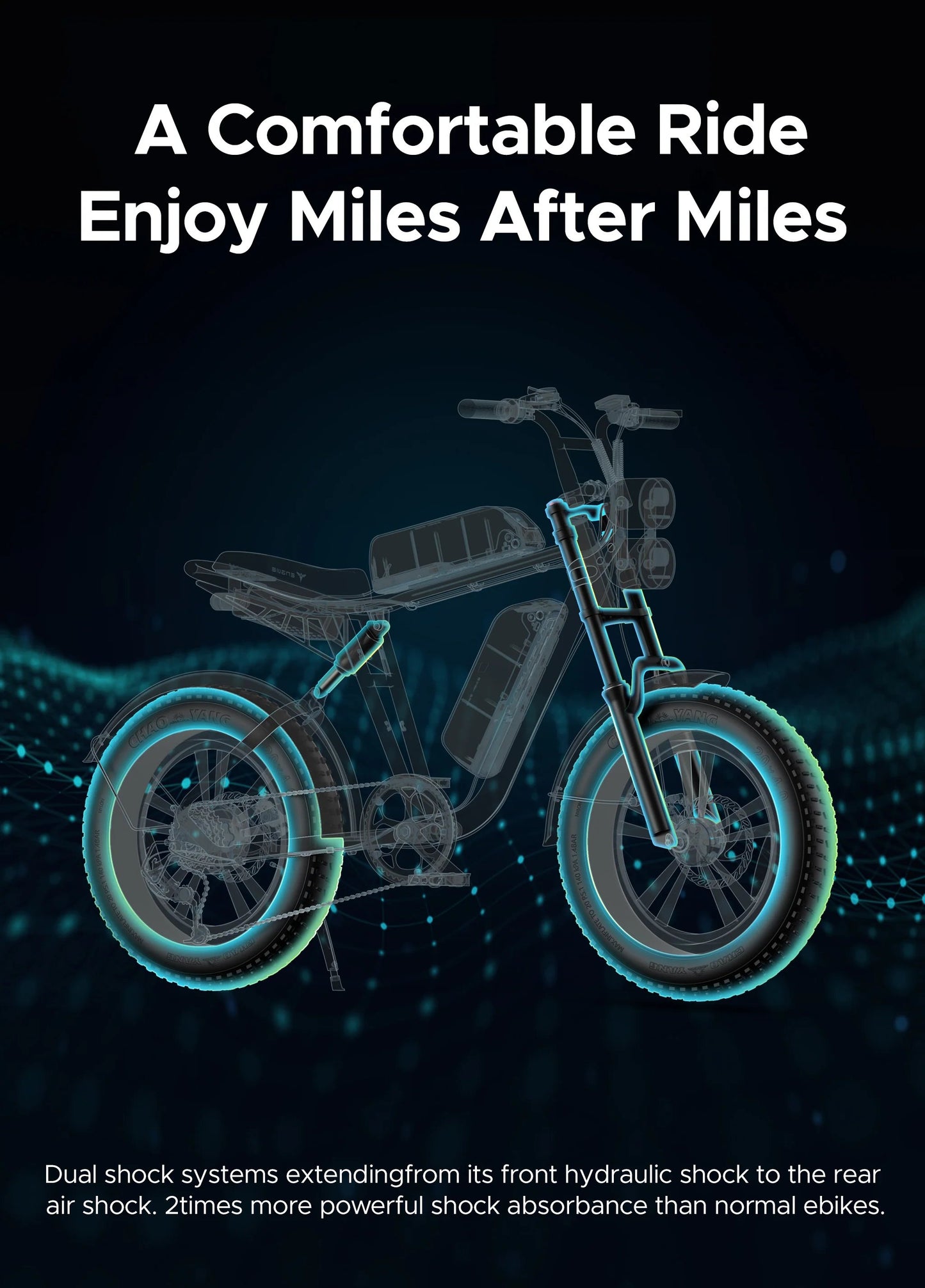 MOVE Electric Scooters - Engwe M20 Electric Bike comfortable ride enjoy miles after miles