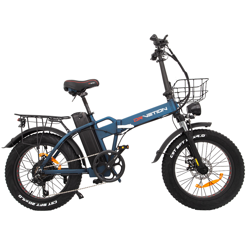 DRVETION At20 Folding Eletric Fat Bike 48V 750W - Cyan Blue