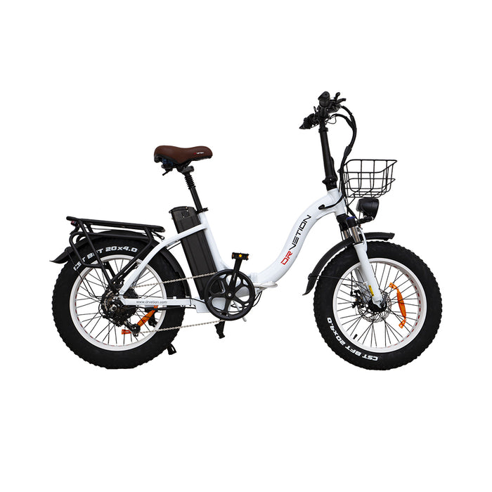 DRVETION CT20 Folding Eletric Fat Bike 48V 750W - Pearl White