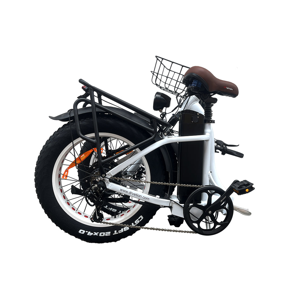 DRVETION CT20 Folding Eletric Fat Bike 48V 750W - Pearl White