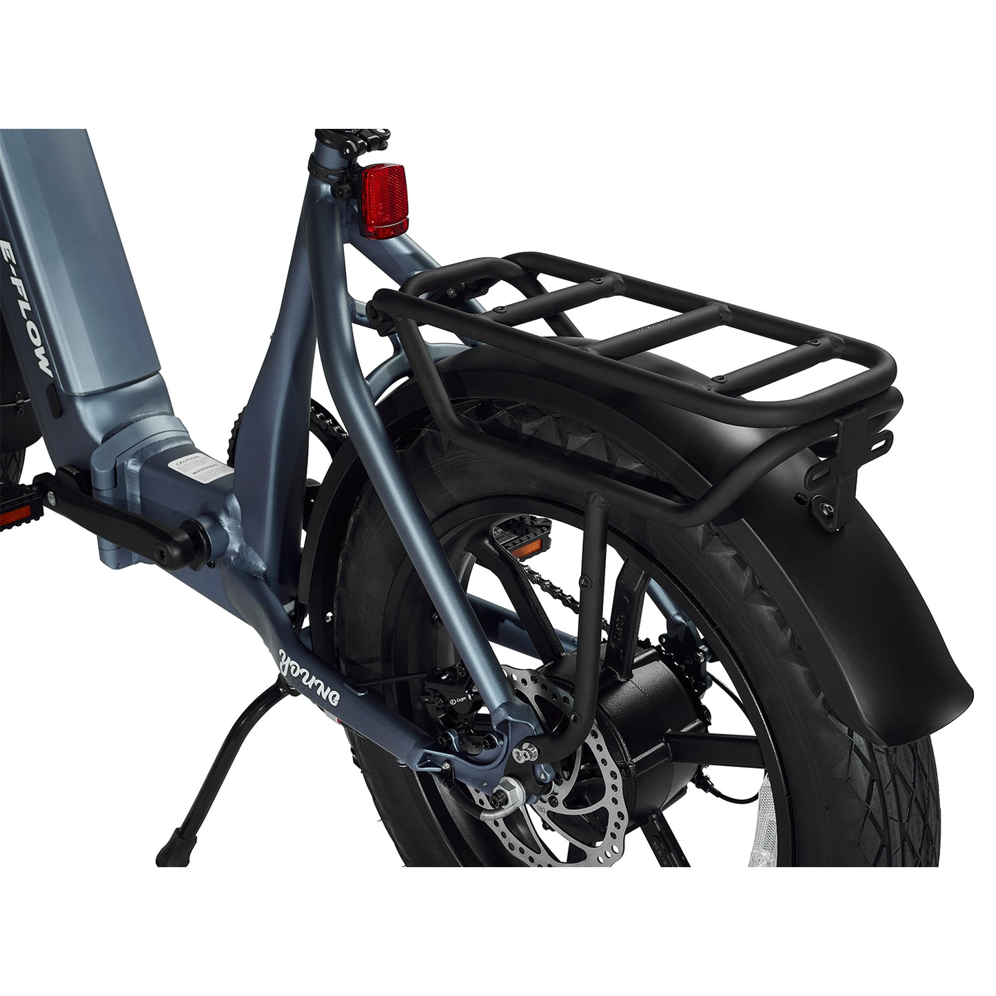 MOVE Electric Scooters - Young Electric E-Flow All Terrain Fat Tire close-up for rack placer