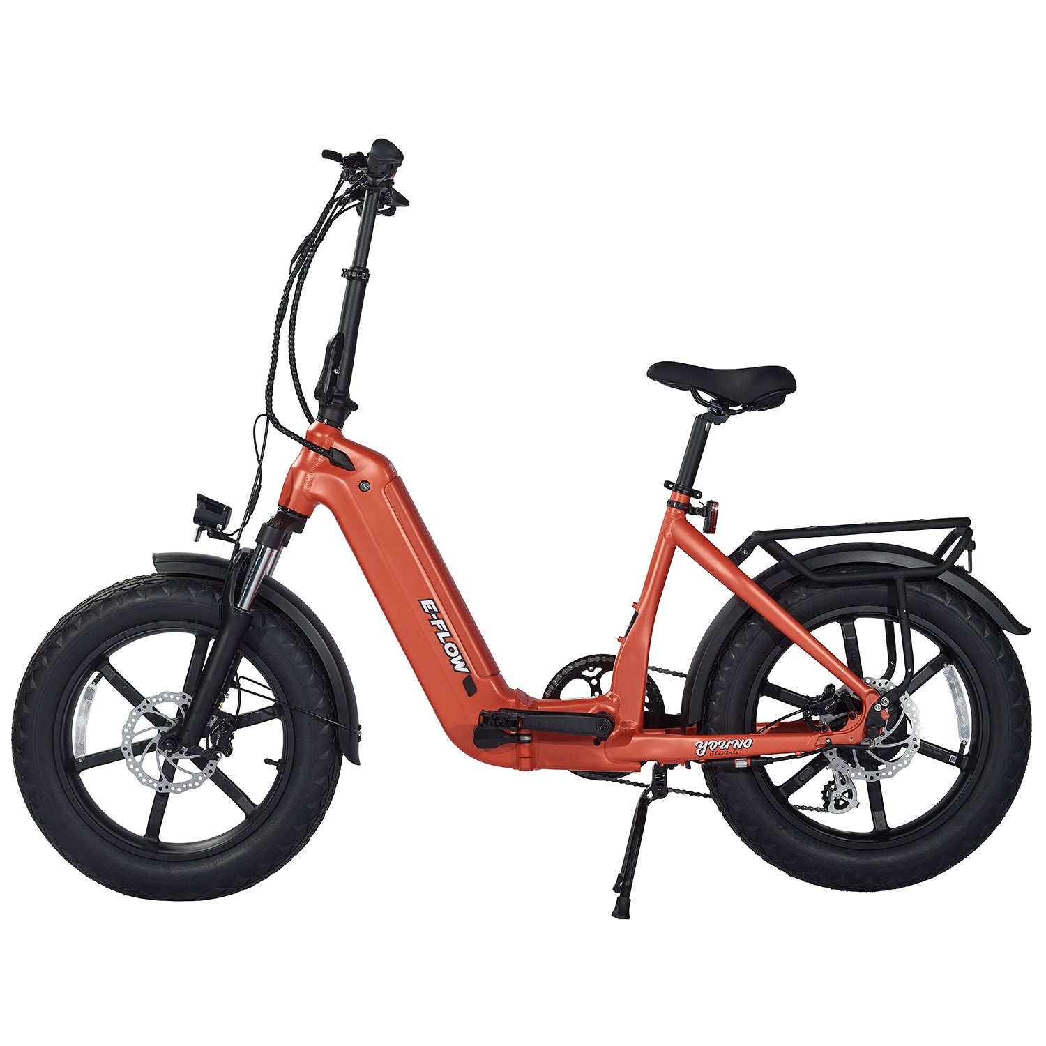 MOVE Electric Scooters - Young Electric E-Flow All Terrain Fat Tire - Radio Orange left sideview