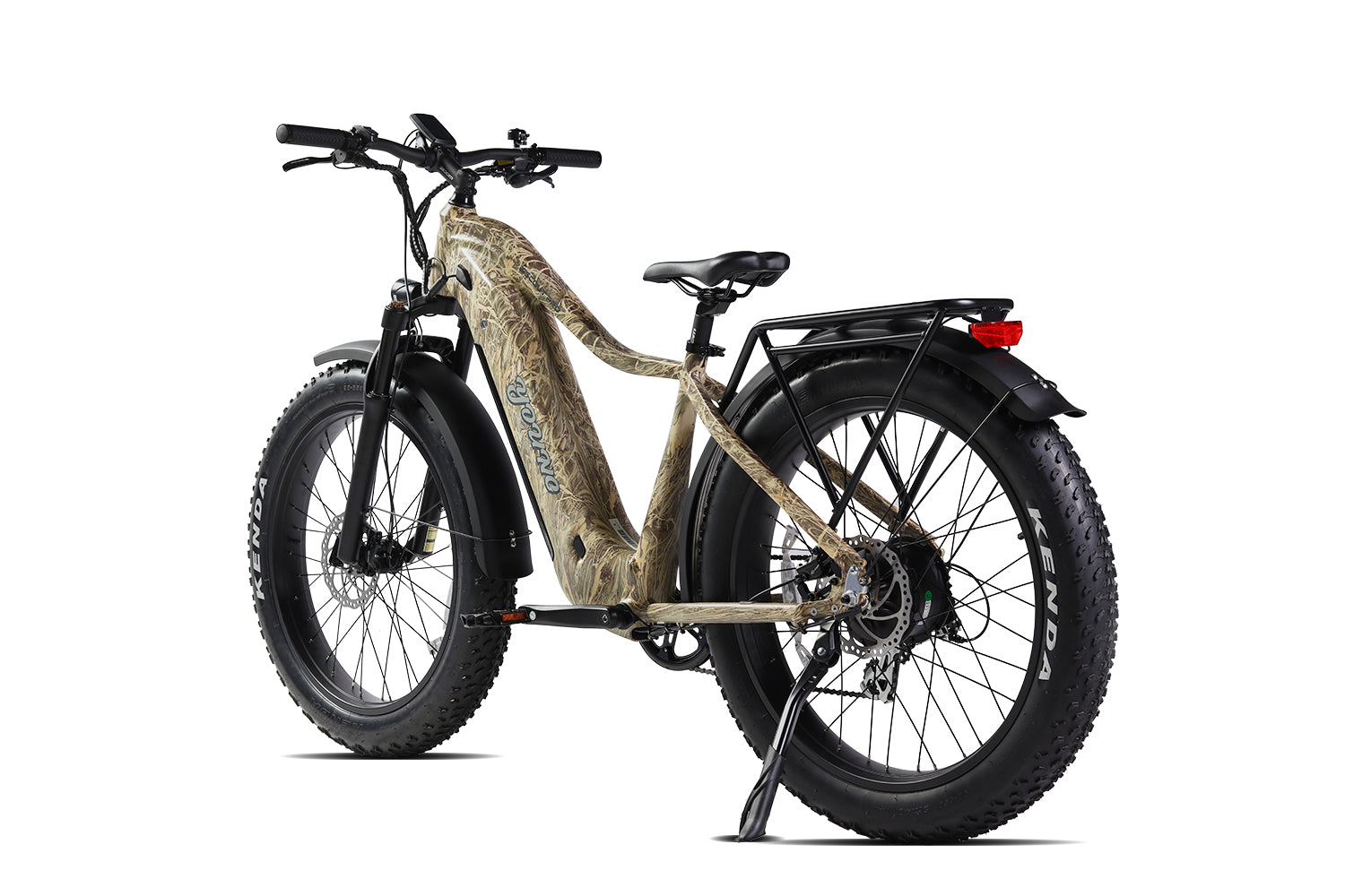 MOVE Electric Scooters - Young Electric E-Scout Pro All Terrain Fat Tire Electric Hunting Bike angled left rearview