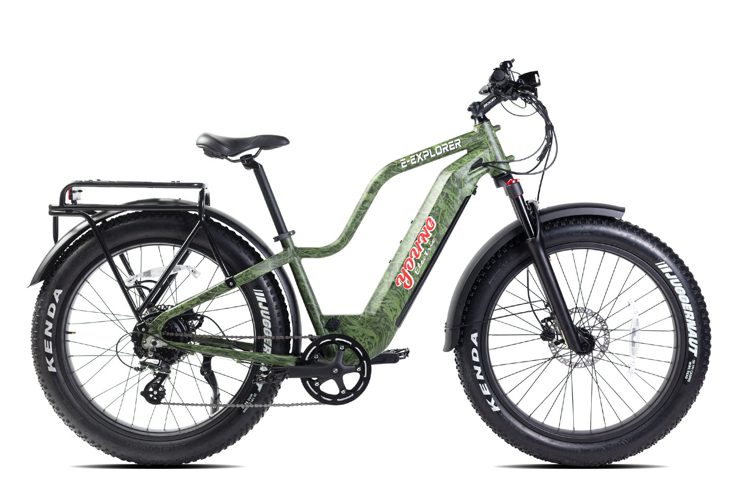 1000W Dual Battery Electric Bike | Young Electric E-Explorer Single Battery Type 48V/15AH / Forest Camo 1000W Dual Battery Electric Bike | Young Electric E-Explorer Single Battery Type 48V/15AH / Forest Camo
