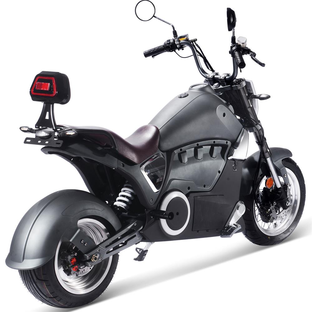 MOVE Electric Scooters - MotoTec Typhoon 3000W Electric Scooter angled right rearview