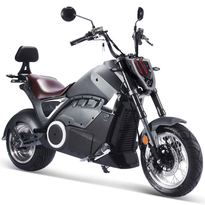 MOVE Electric Scooters - MotoTec Typhoon 3000W Electric Scooter angled right sideview