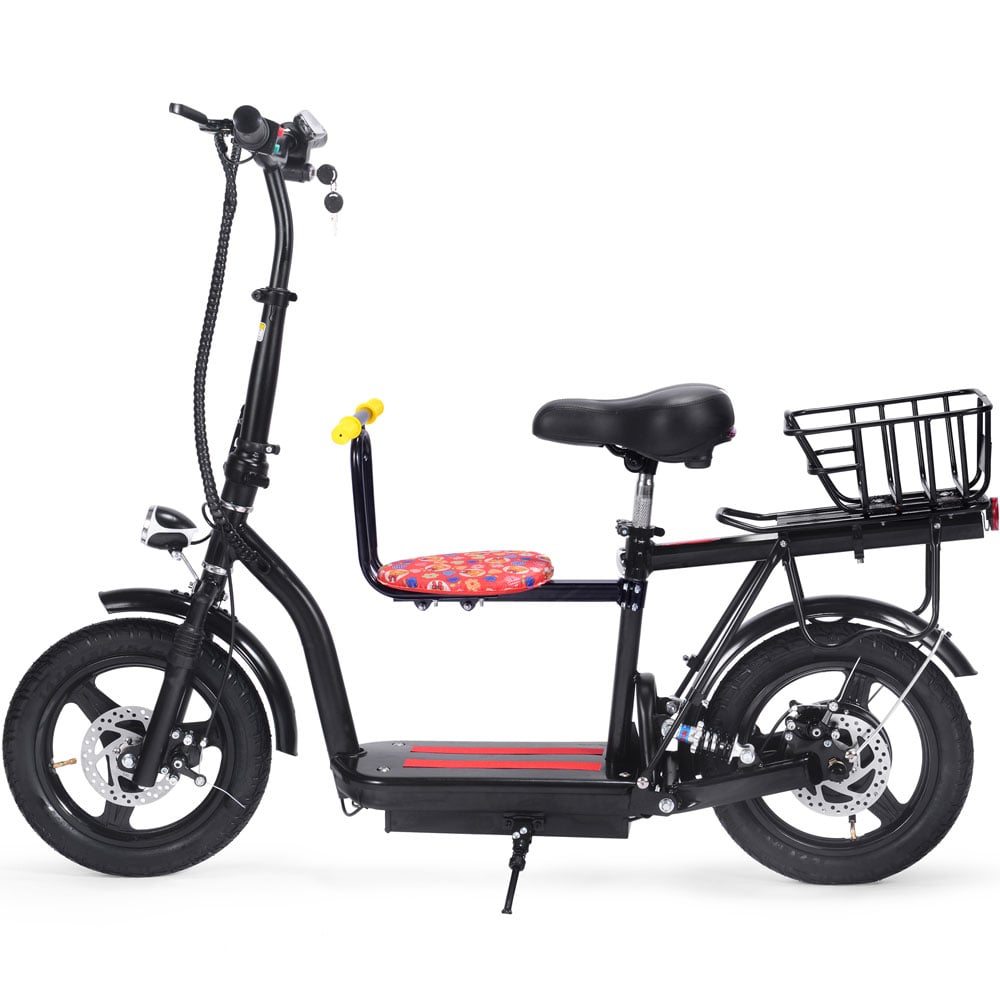 MOVE Electric Scooters - MotoTec 350W Electric Scooter left sideview with additional set