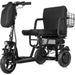 MOVE Electric Scooters - MotoTec Folding Mobility Electric Tricke 700W Dual Motor angled left sideview with bag accessory