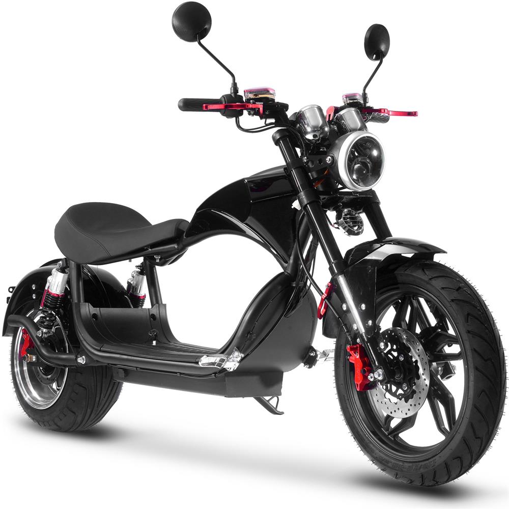 MOVE Electric Scooters - MotoTec Raven 2500W Electric Scooter angled right sideview