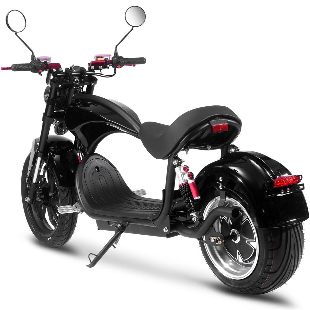 MOVE Electric Scooters - MotoTec Raven 2500W Electric Scooter angled left rearview