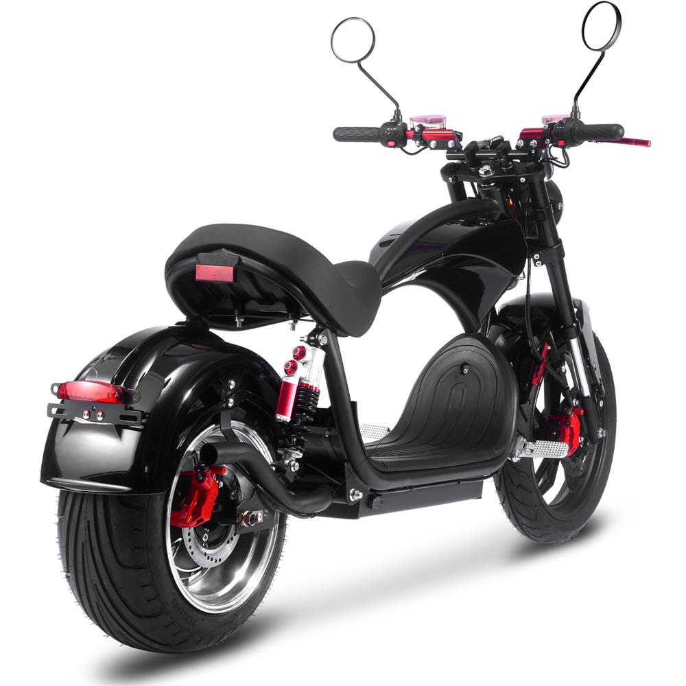 MOVE Electric Scooters - MotoTec Raven 2500W Electric Scooter angled right rearview