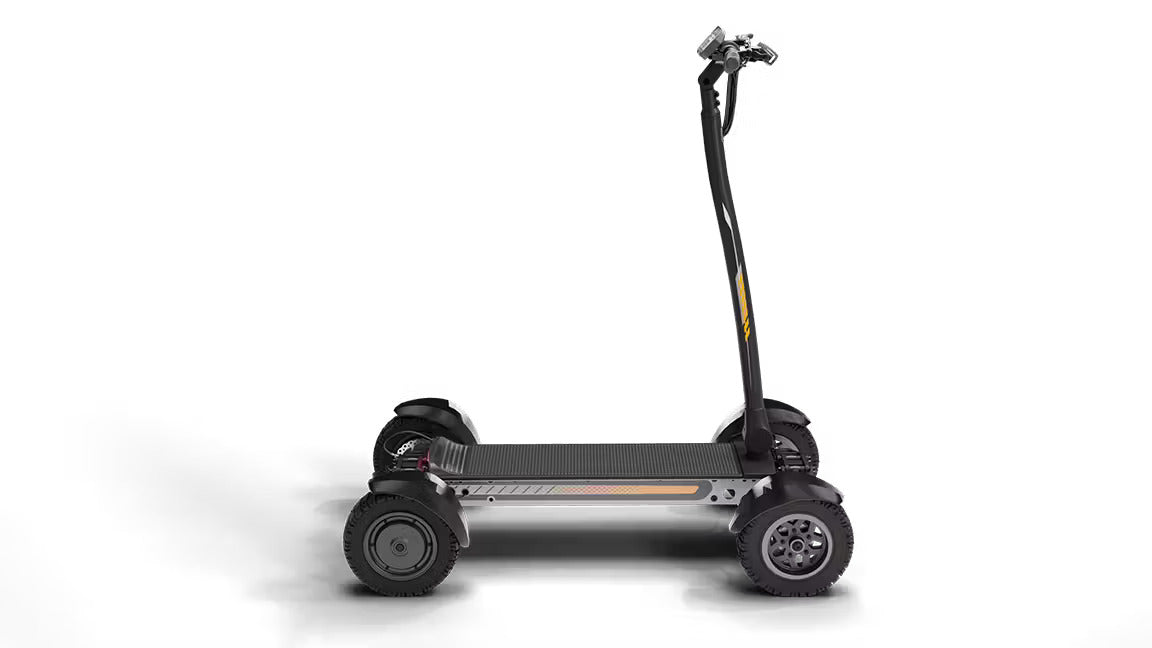 MOVE Electric Scooters - Cycle Board X-Quad 3000 4-Wheel Electric Vehicle grey right sideview