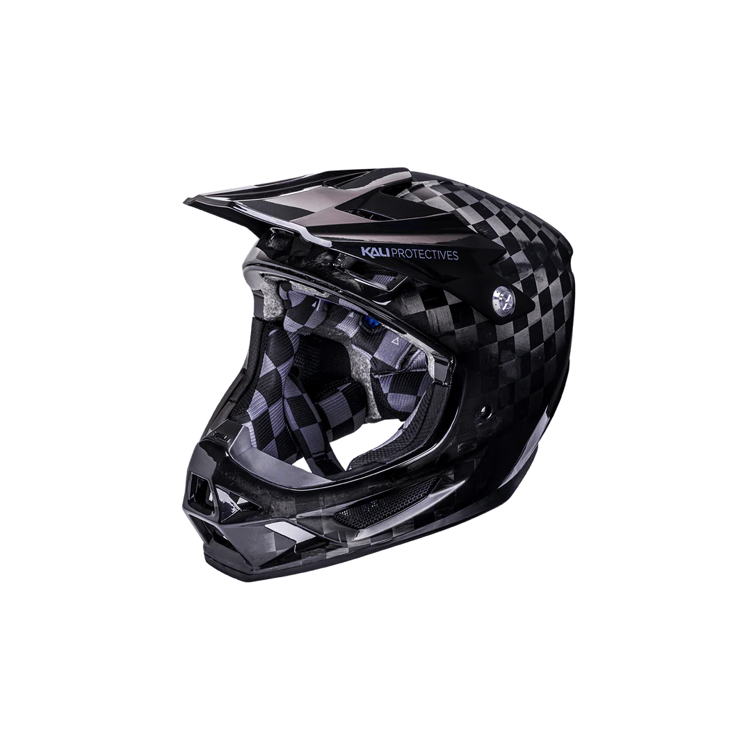 Kali Protectives Trinity Carbon Full Face MTB Helmet – Carbon Fiber Shell, FidLock Buckle, Downhill Certified