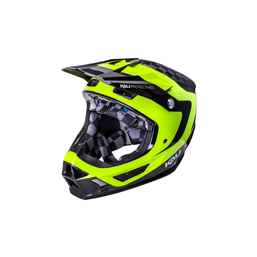 Kali Protectives Trinity Carbon Full Face MTB Helmet – Carbon Fiber Shell, FidLock Buckle, Downhill Certified