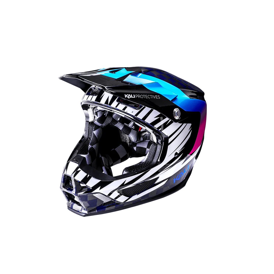 Kali Protectives Trinity Carbon Full Face MTB Helmet – Carbon Fiber Shell, FidLock Buckle, Downhill Certified