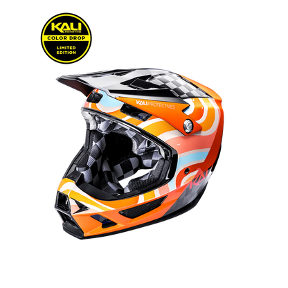 Kali Protectives Trinity Carbon Full Face MTB Helmet – Carbon Fiber Shell, FidLock Buckle, Downhill Certified
