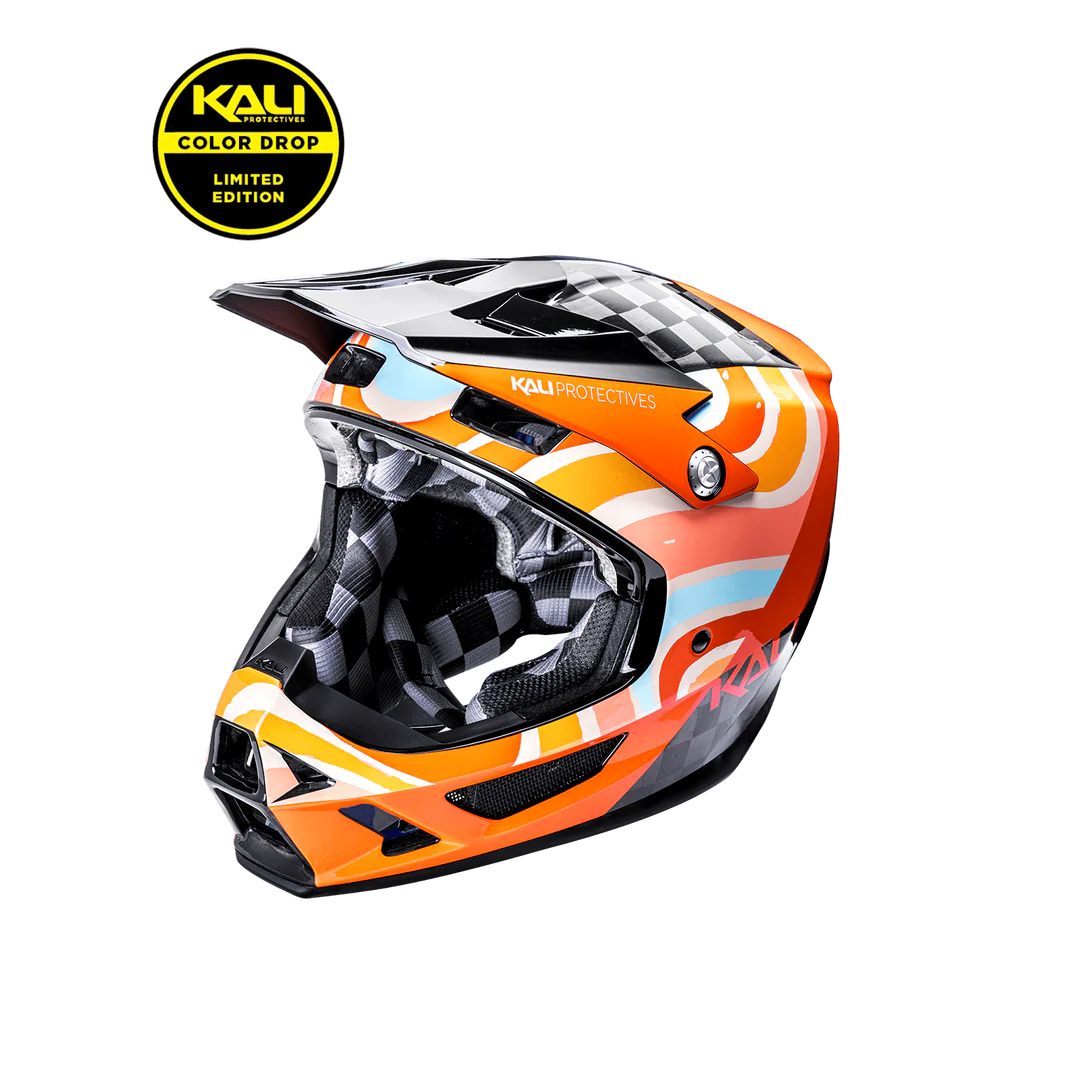 Kali Protectives Trinity Carbon Full Face MTB Helmet – Carbon Fiber Shell, FidLock Buckle, Downhill Certified