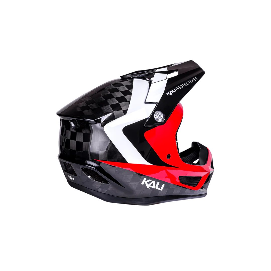 Kali Protectives Trinity Carbon Full Face MTB Helmet – Carbon Fiber Shell, FidLock Buckle, Downhill Certified