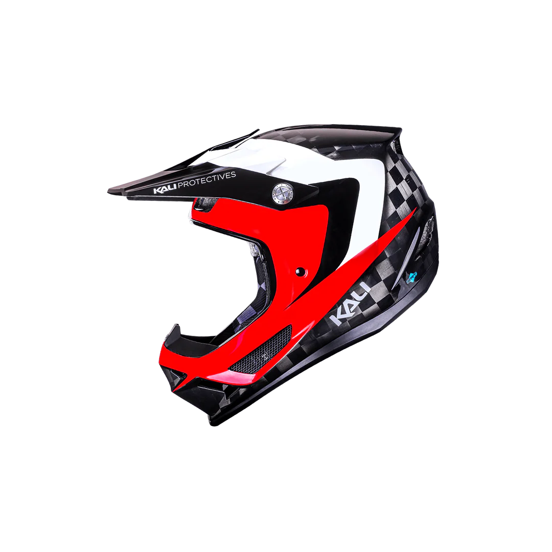 Kali Protectives Trinity Carbon Full Face MTB Helmet – Carbon Fiber Shell, FidLock Buckle, Downhill Certified