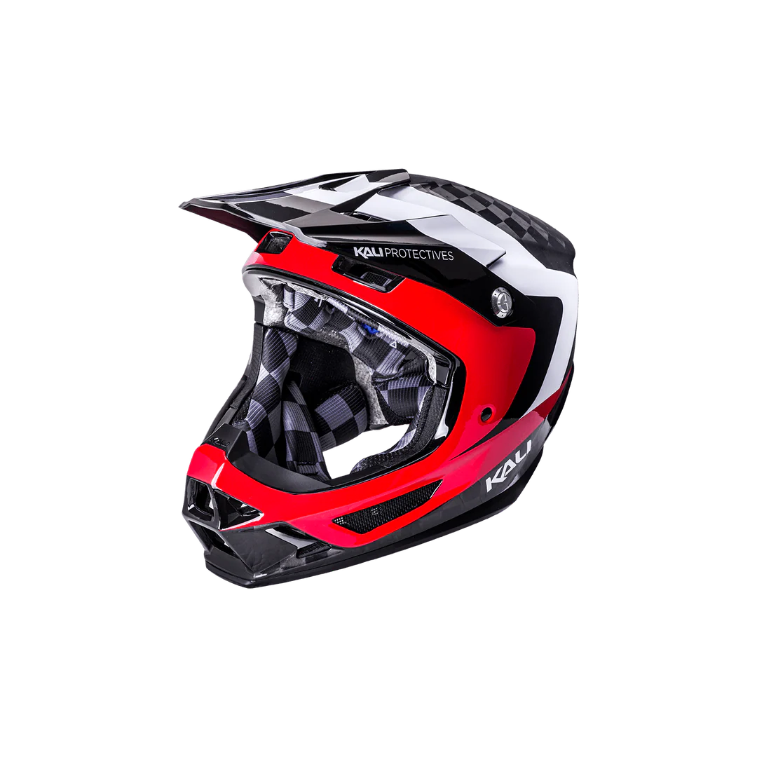 Kali Protectives Trinity Carbon Full Face MTB Helmet – Carbon Fiber Shell, FidLock Buckle, Downhill Certified