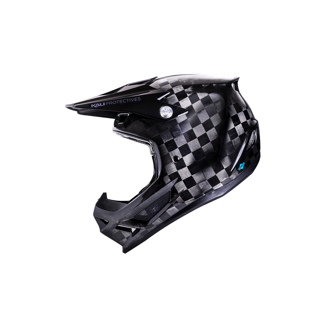 Kali Protectives Trinity Carbon Full Face MTB Helmet – Carbon Fiber Shell, FidLock Buckle, Downhill Certified