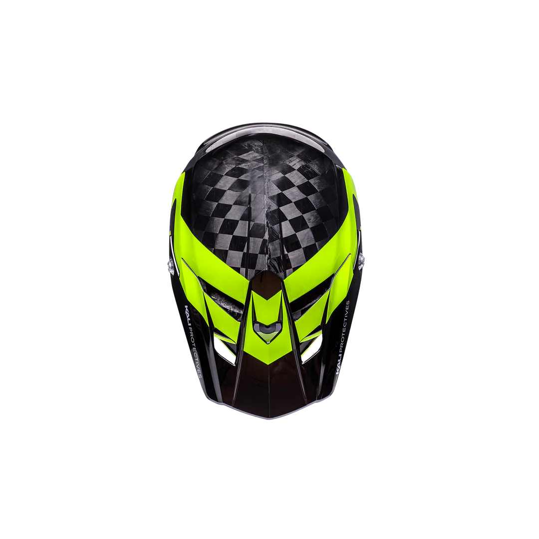 Kali Protectives Trinity Carbon Full Face MTB Helmet – Carbon Fiber Shell, FidLock Buckle, Downhill Certified