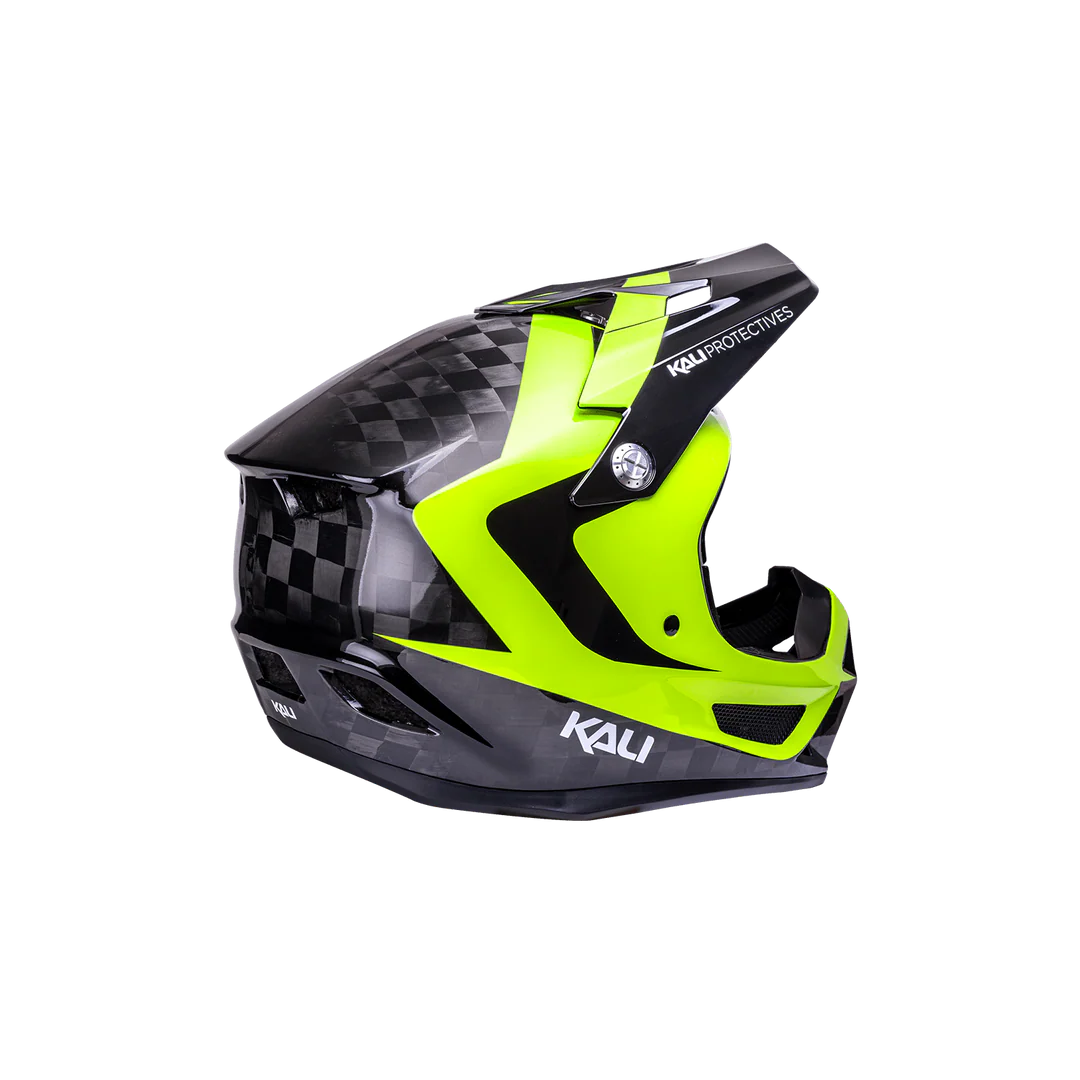 Kali Protectives Trinity Carbon Full Face MTB Helmet – Carbon Fiber Shell, FidLock Buckle, Downhill Certified