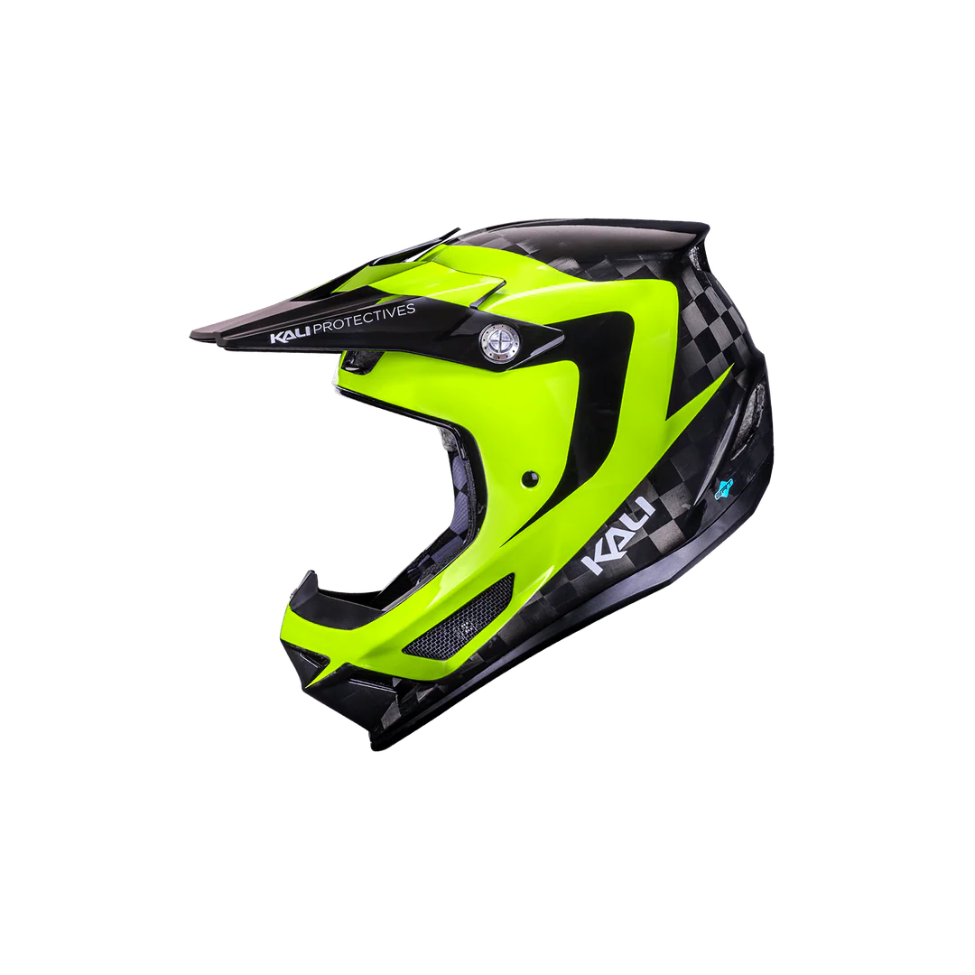 Kali Protectives Trinity Carbon Full Face MTB Helmet – Carbon Fiber Shell, FidLock Buckle, Downhill Certified